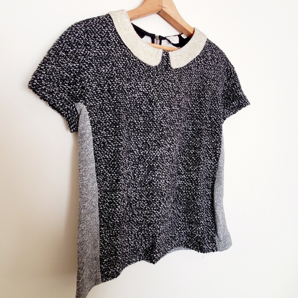 Anthropologie vispera shimmer sweater with collar - Picture 5 of 7